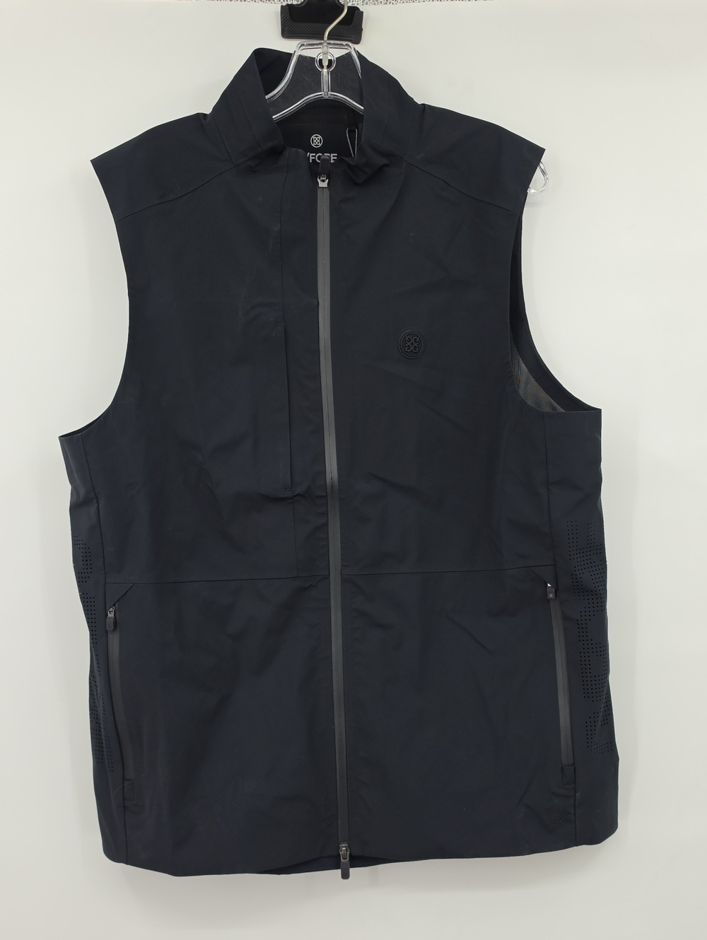 G/Fore Golf Full Zip Vest Water Repellent Black/Onyx G4 Men's Size L